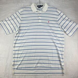 Vtg Polo Ralph Lauren Golf Fit Short Sleeve Polo Mens Sz L Pima Cotton Y2K Baggy